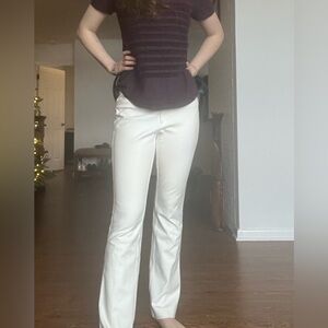 White House Black Market White Boot Cut Pants